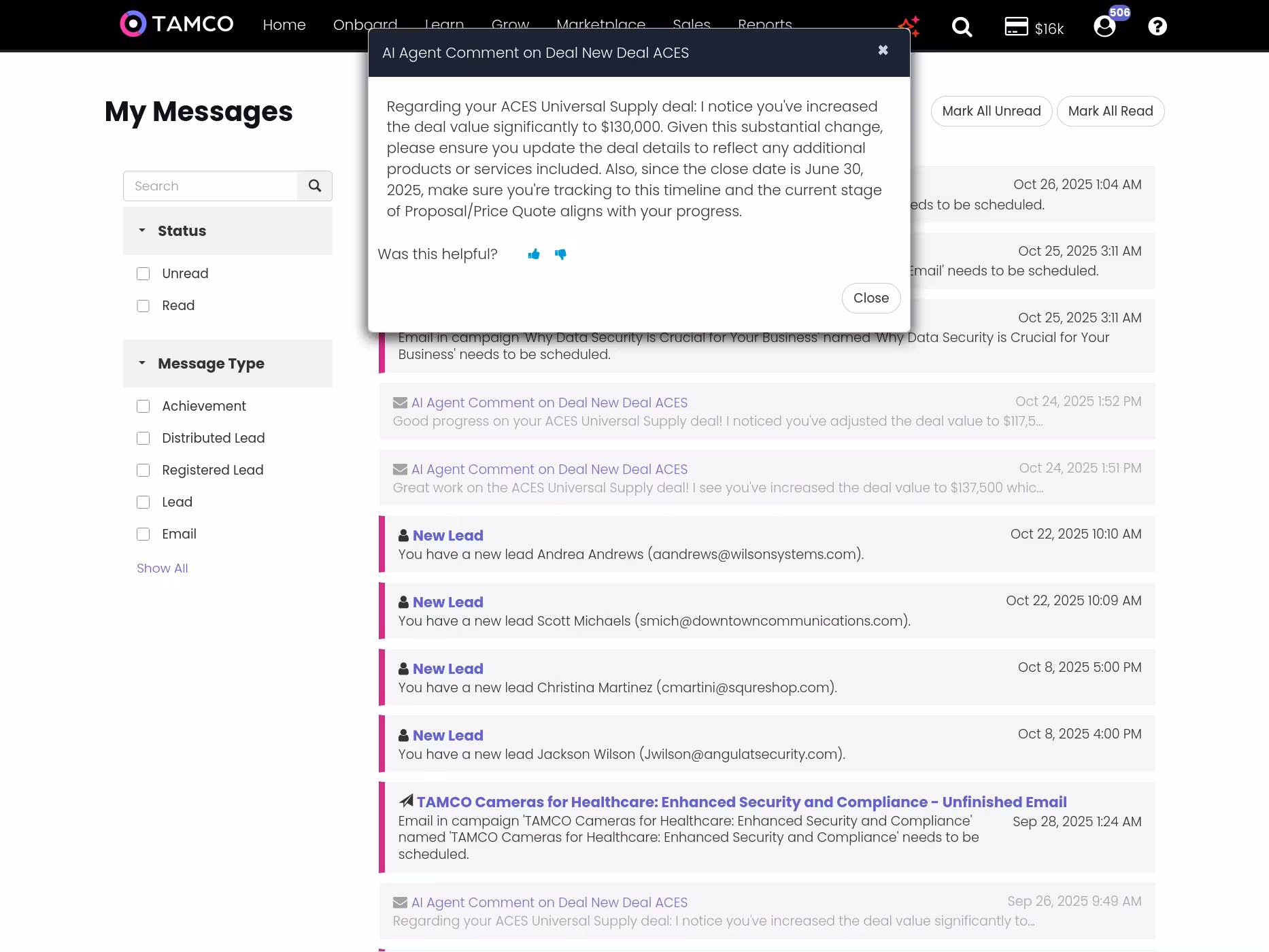 AI-powered notification system