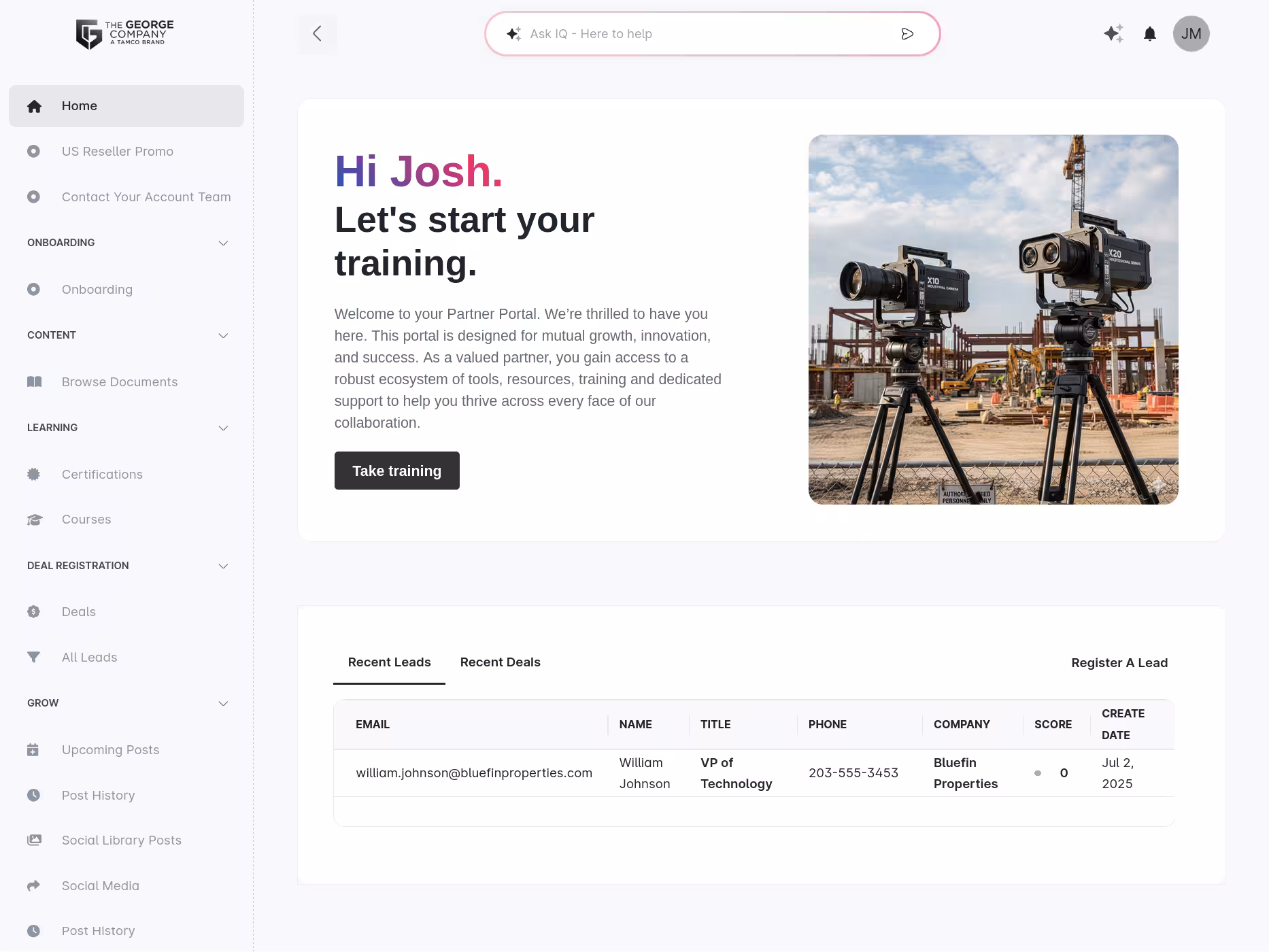 Unifyr Engage partner portal