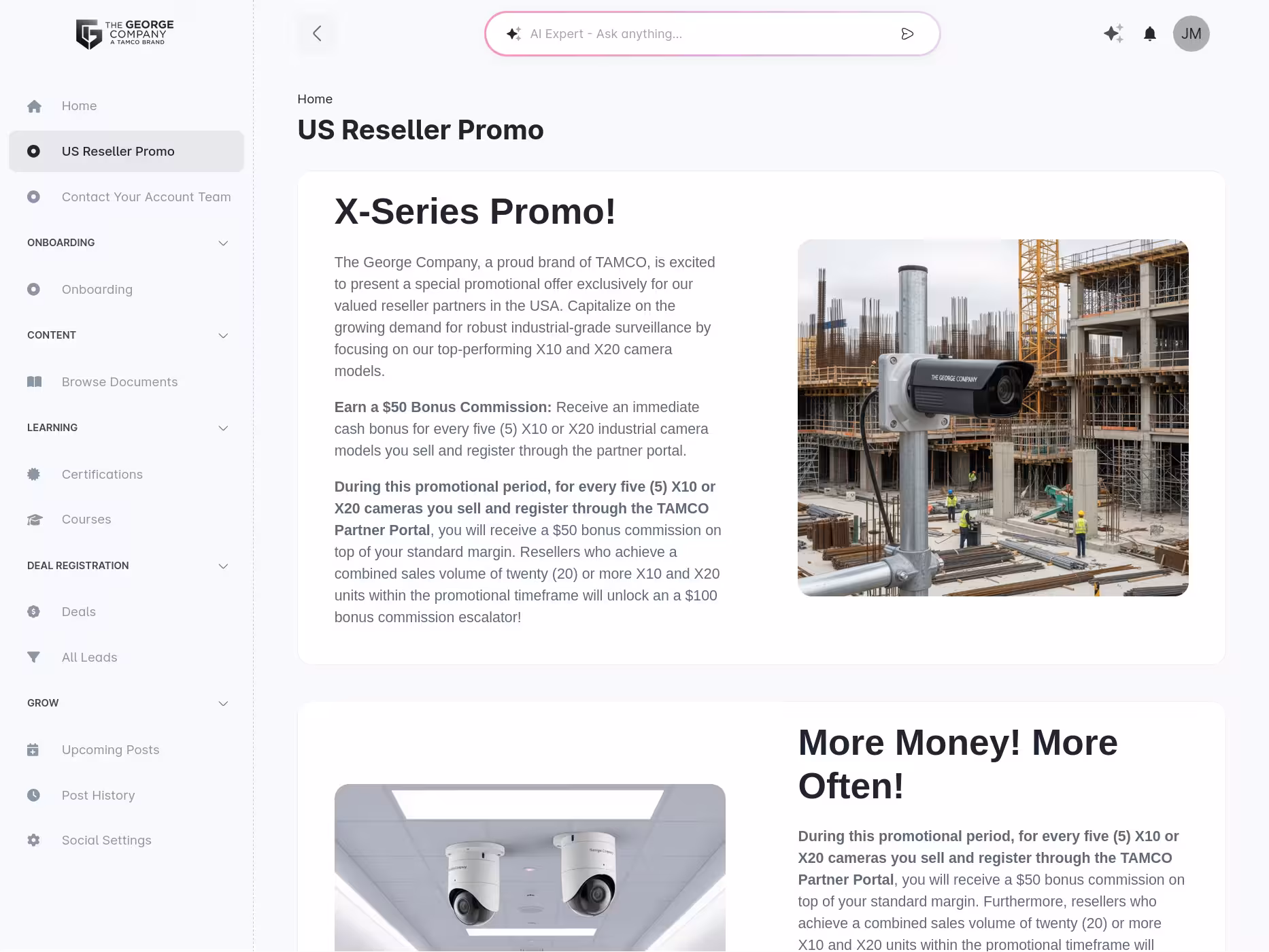 Partner portal page builder
